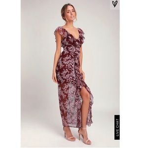 WAYF Marie Ruffle floral Maxi Dress